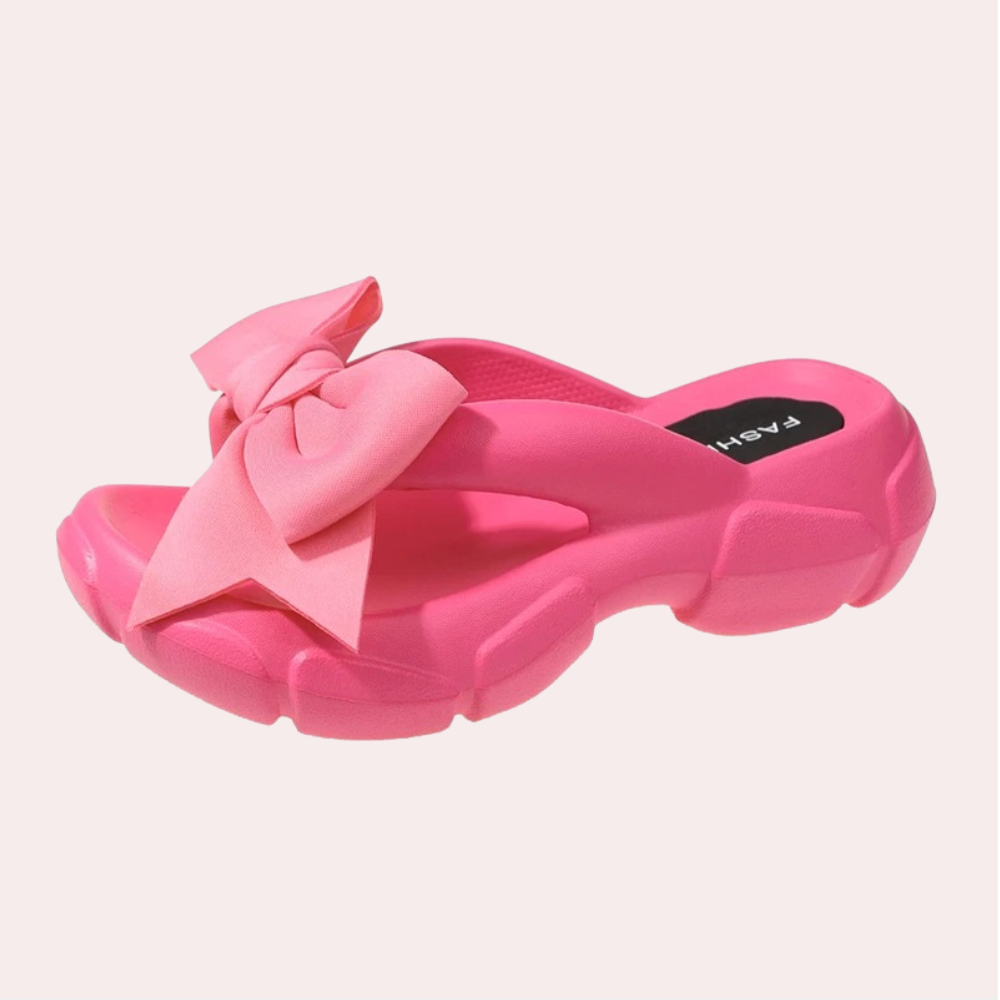 Abby - Elegant summer ladies' slippers with bow
