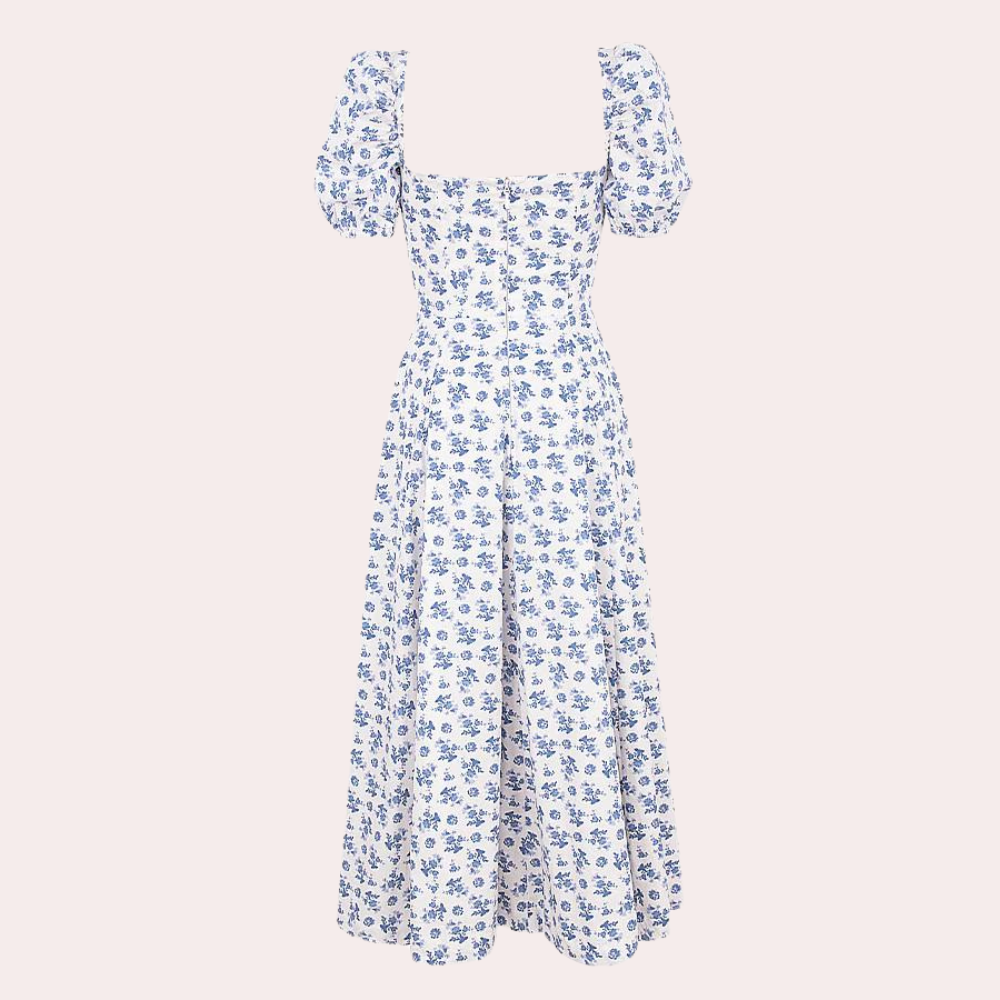 Sylvie - Summer Floral Ladies' Dress with Split