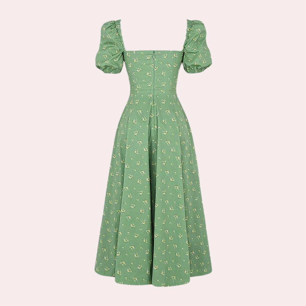 Sylvie - Summer Floral Ladies' Dress with Split