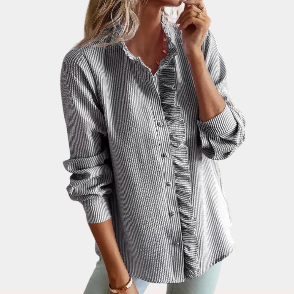 Alicia - Stylish Striped Spring and Summer Blouse