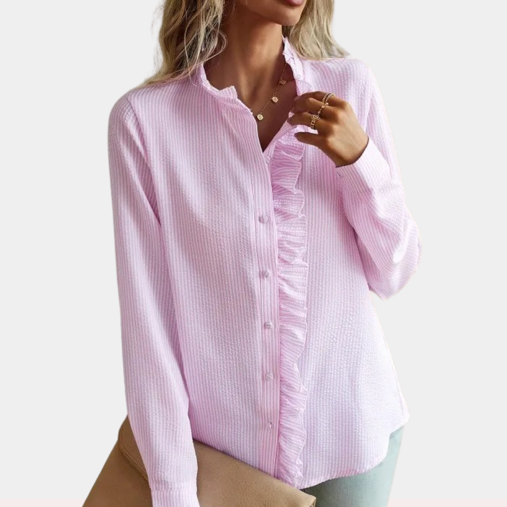 Alicia - Stylish Striped Spring and Summer Blouse