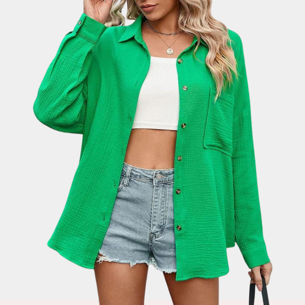 Viviana - Lightweight women's summer blouse with pocket for sunny days