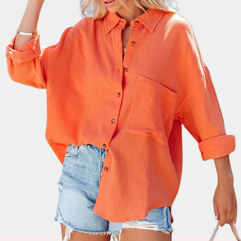 Viviana - Lightweight women's summer blouse with pocket for sunny days
