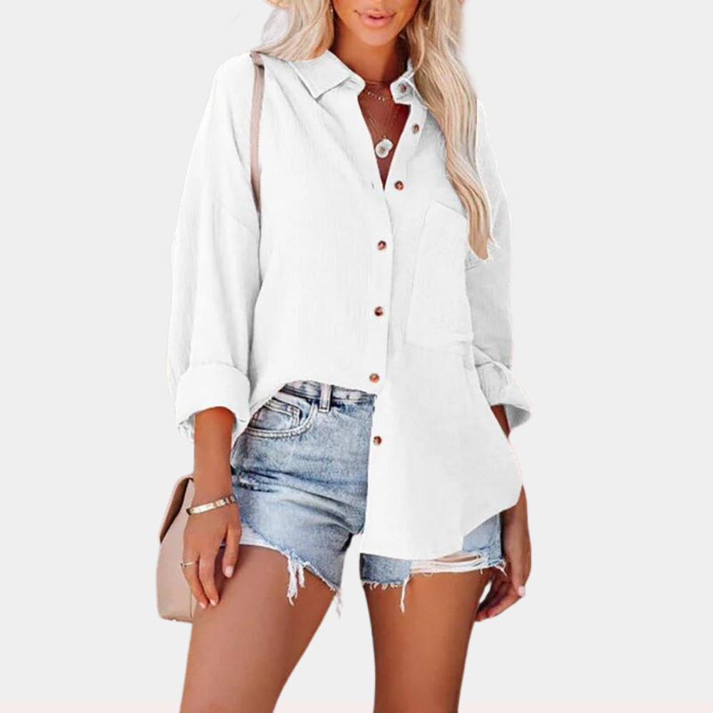Viviana - Lightweight women's summer blouse with pocket for sunny days