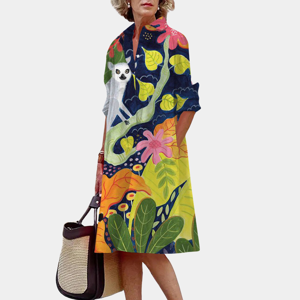 Anastasia - Elegant Ladies' Shirt Dress for Summer