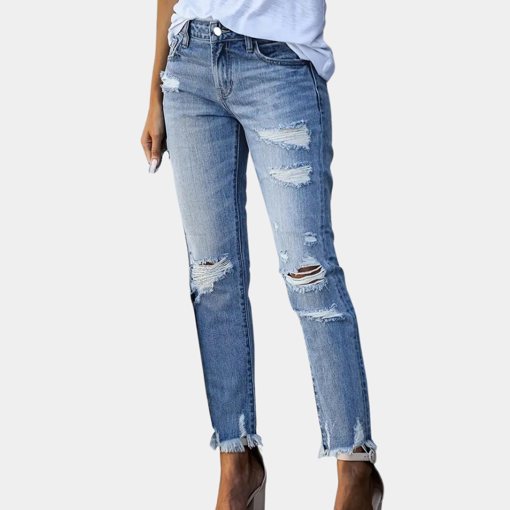 Aldina - Casual Ripped Women's Jeans for Summer