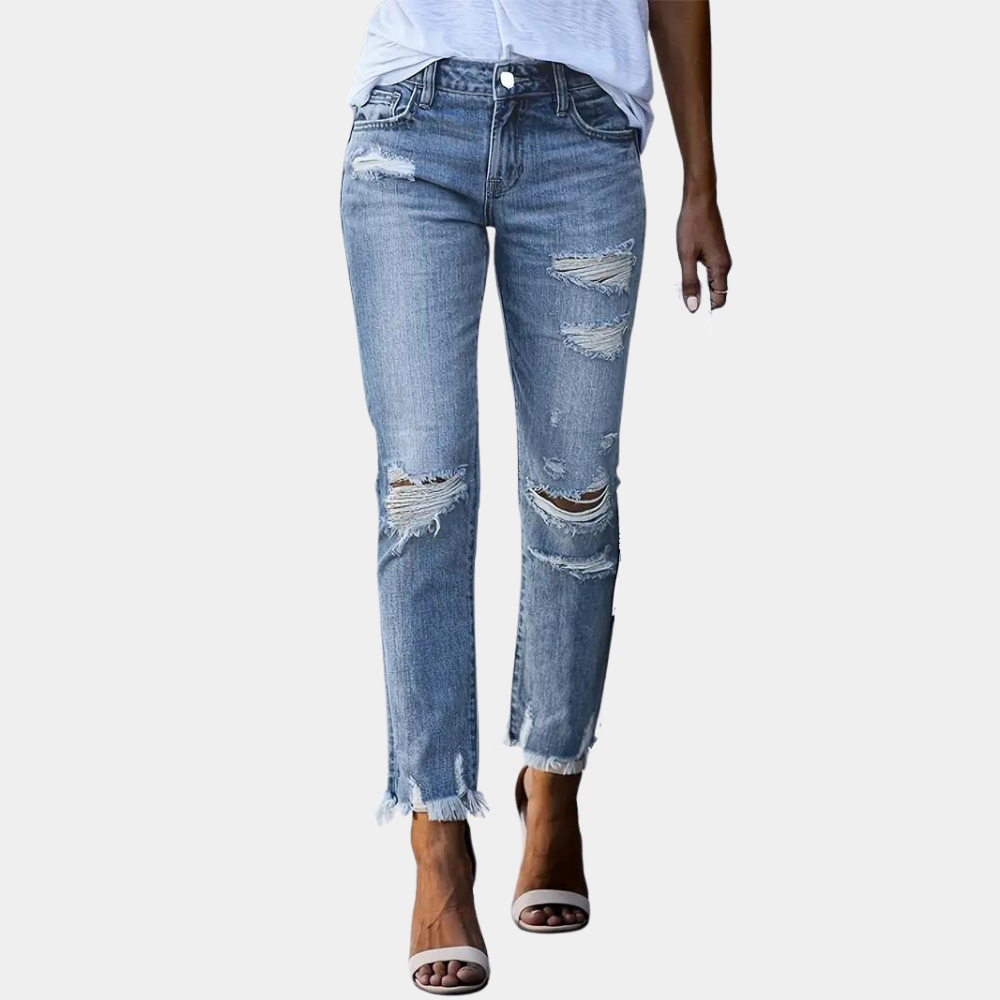 Aldina - Casual Ripped Women's Jeans for Summer
