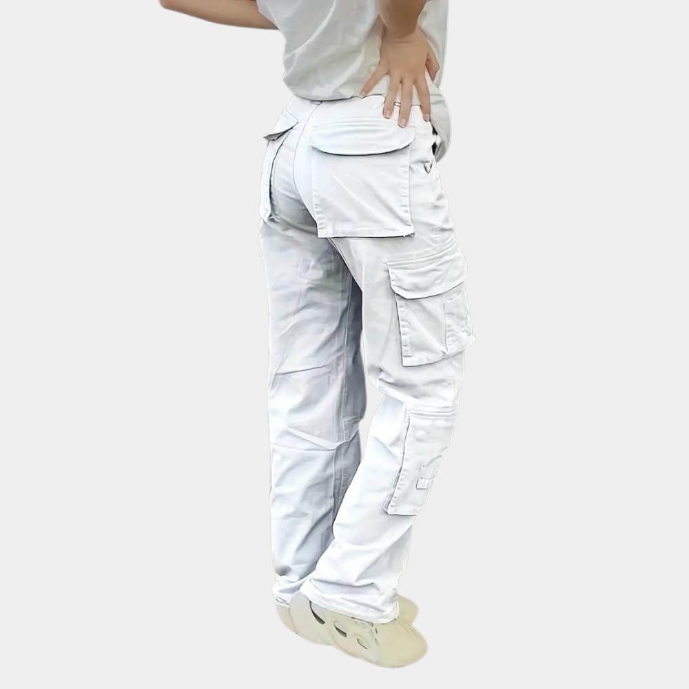 Cecilia - Lightweight cargo trousers for women with multiple pockets, ideal for summer