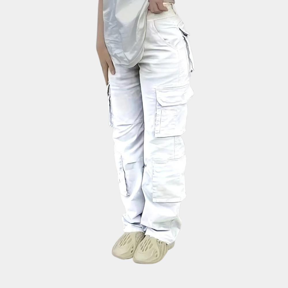 Cecilia - Lightweight cargo trousers for women with multiple pockets, ideal for summer