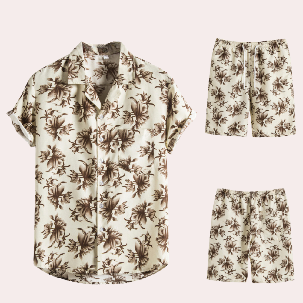 Amedeo - Two-Piece Hawaiian Men's Set for Summer