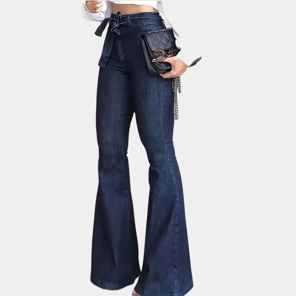 Terza - Flared Women's Trousers with High Waist for Summer