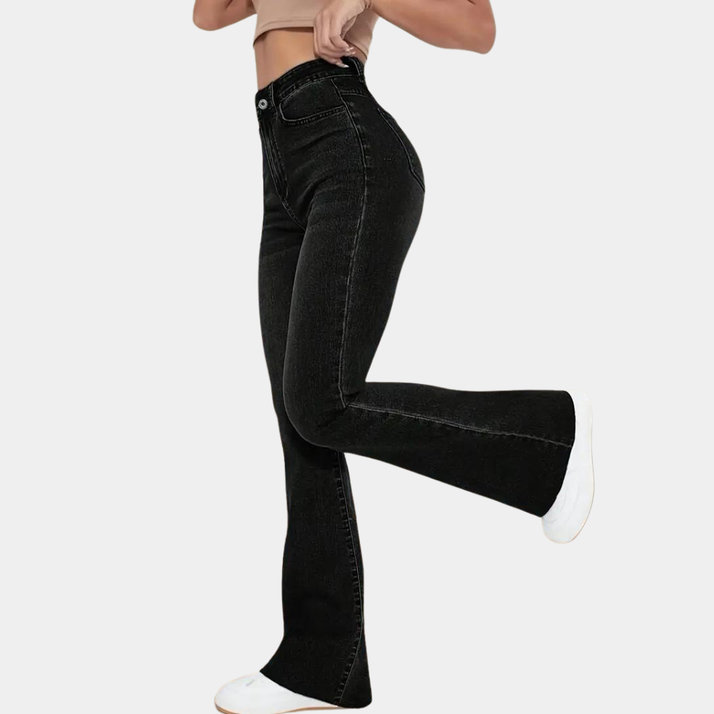 Colette - Casual Flared Women's Trousers with High Waist for Summer