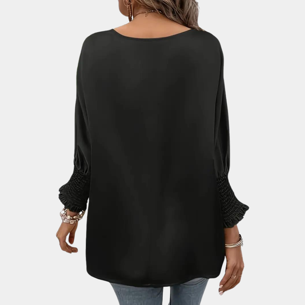 Zuzanka - Simple Ladies' Blouse with Round Neck for Summer