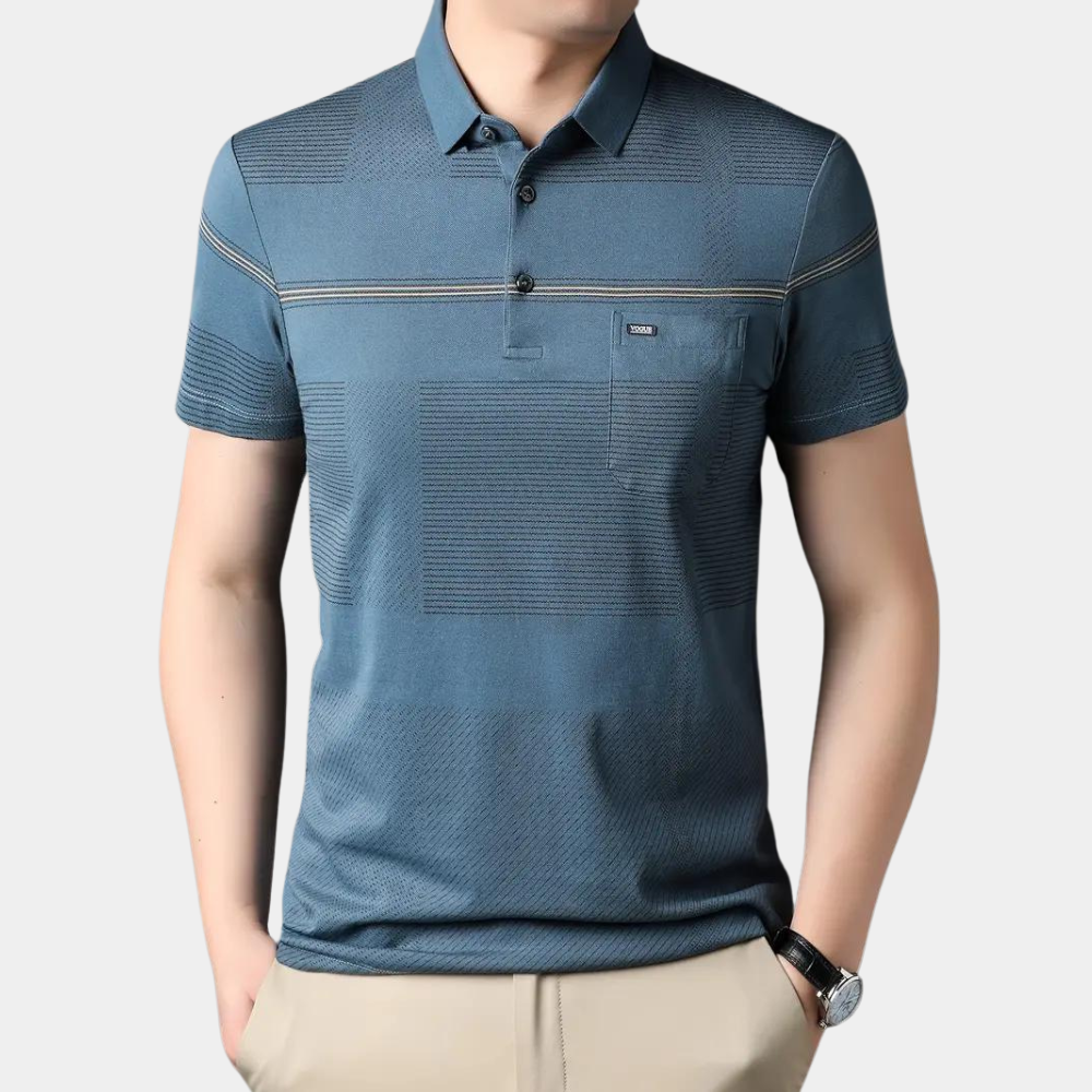 Stylish Striped Men's Polo Shirt for Summer