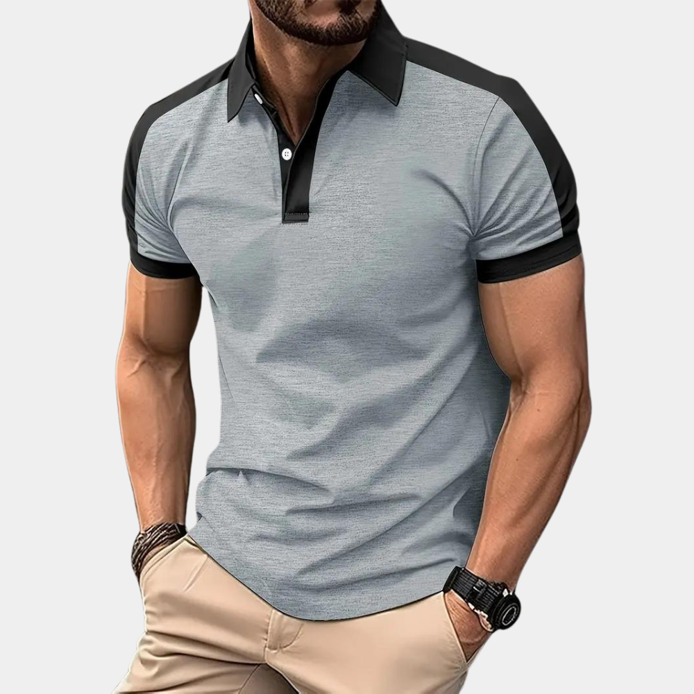 Summer Polo Shirt with Short Sleeves for Men