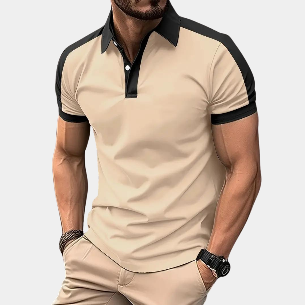 Summer Polo Shirt with Short Sleeves for Men