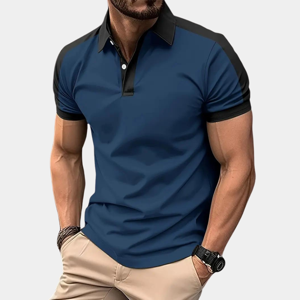 Summer Polo Shirt with Short Sleeves for Men