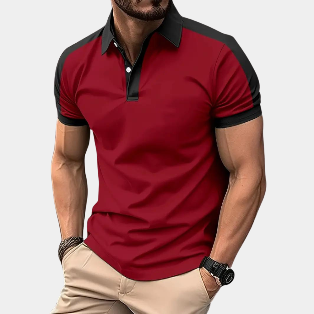 Summer Polo Shirt with Short Sleeves for Men