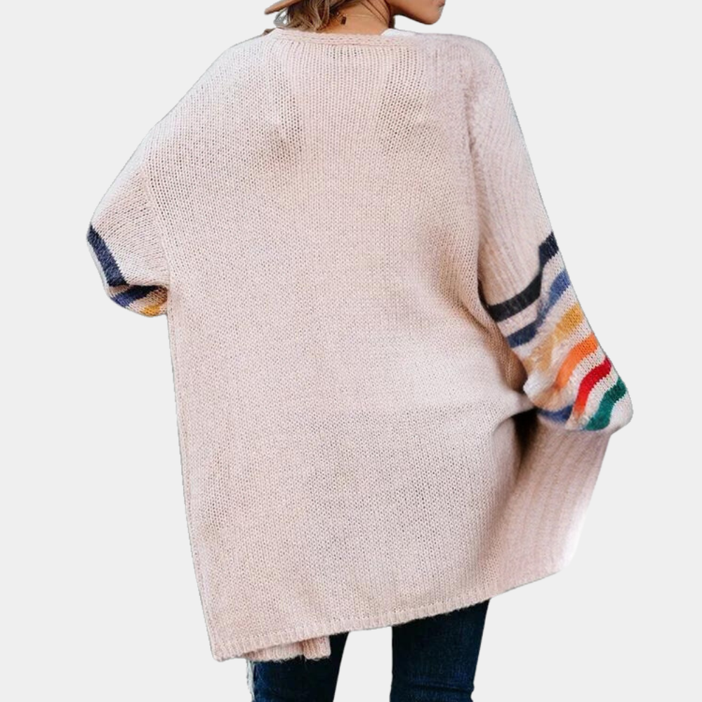 Summer Ladies' Cardigan with Rainbow Print