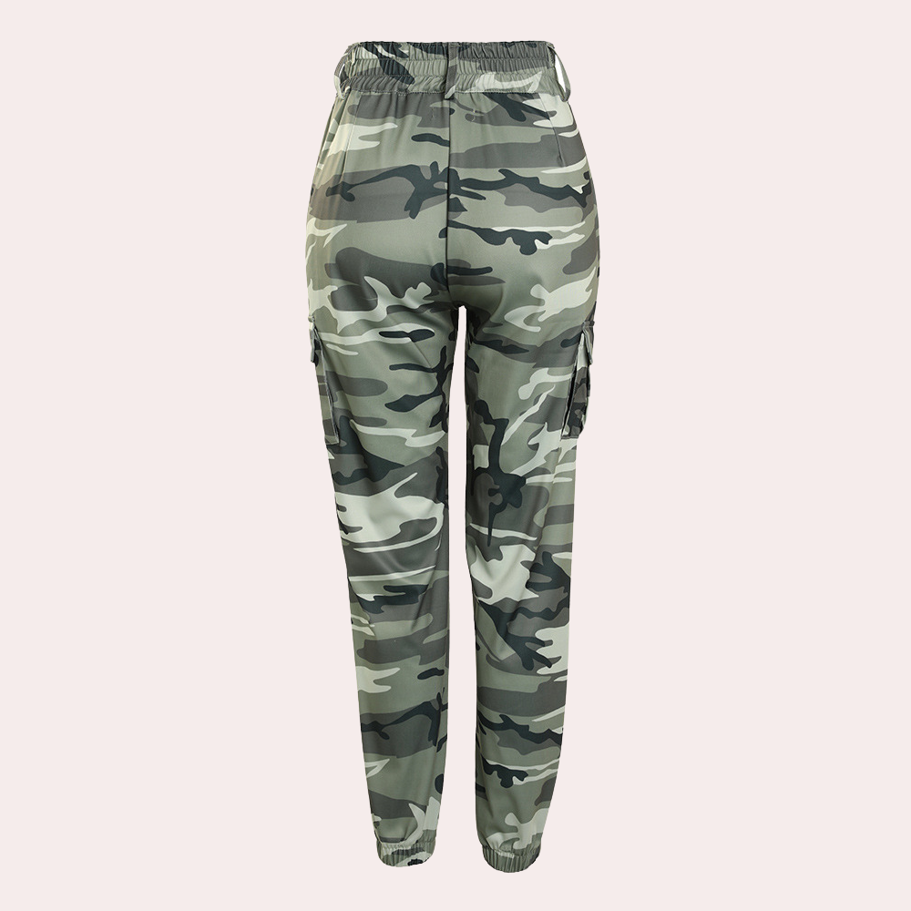 Camouflage Ladies Cargo Trousers for Summer