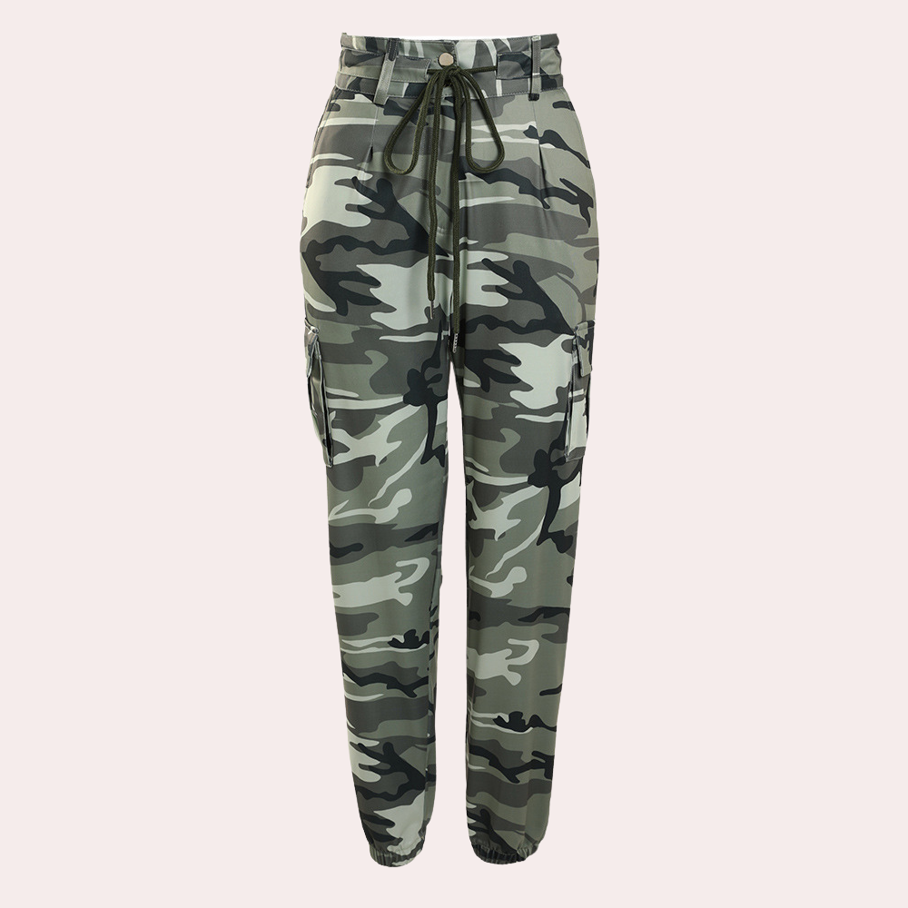Camouflage Ladies Cargo Trousers for Summer