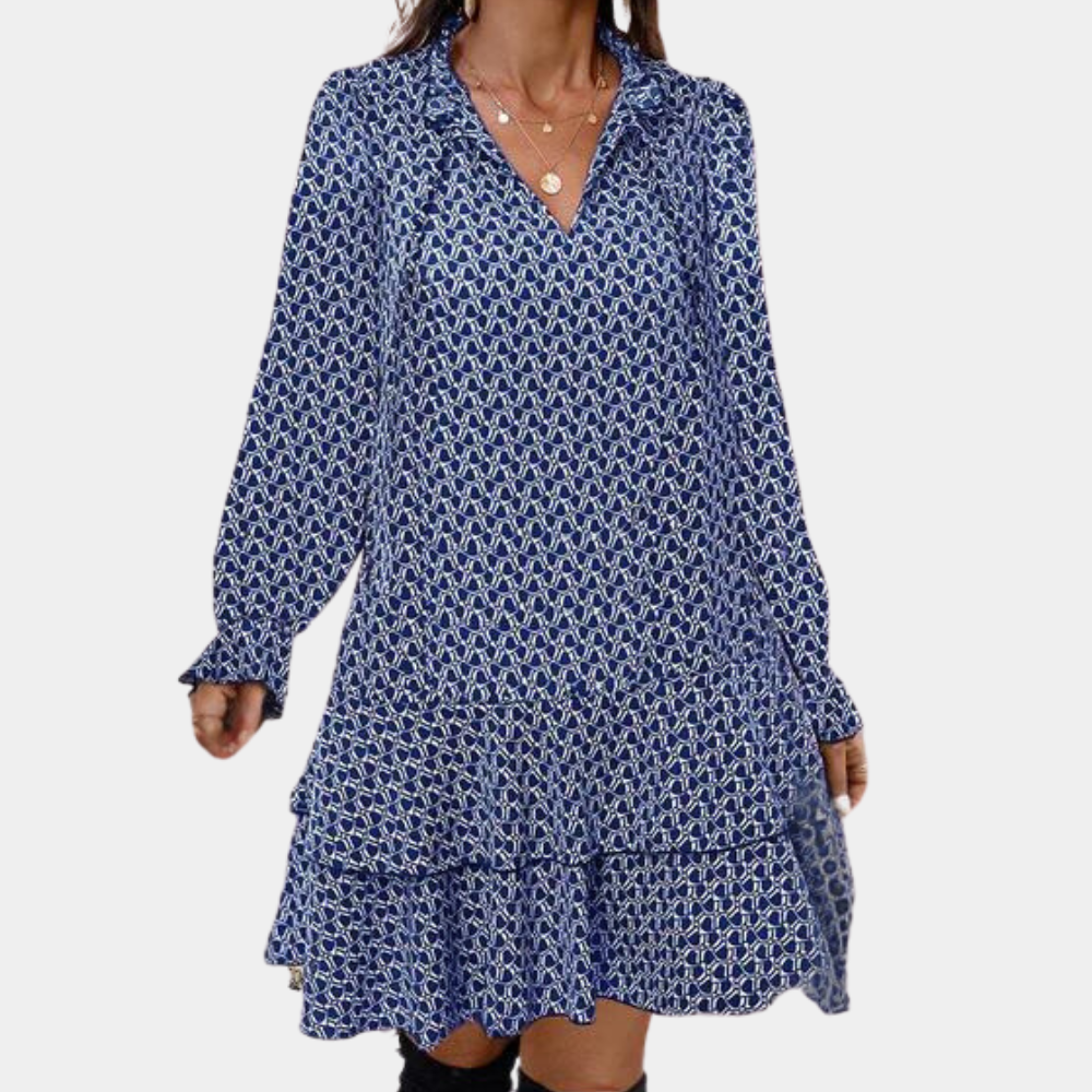 Summer Women's Dress with Long Sleeves