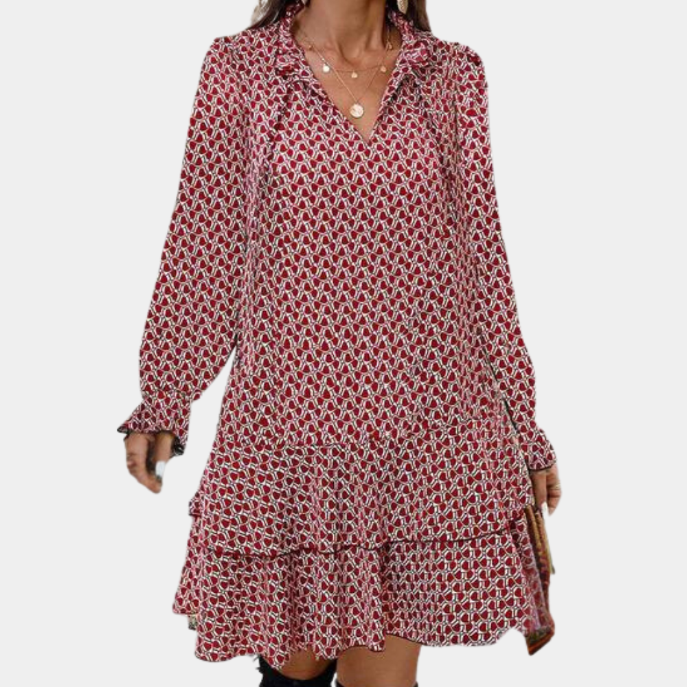 Summer Women's Dress with Long Sleeves
