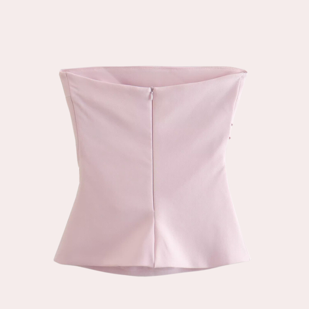 Strapless ladies' blouse for summer
