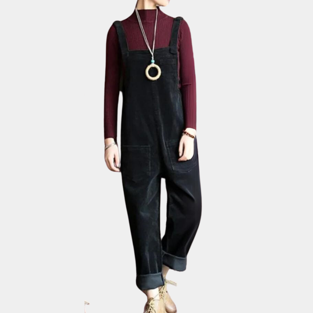 Casual corduroy summer jumpsuit for women