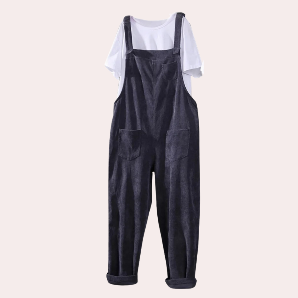 Casual corduroy summer jumpsuit for women
