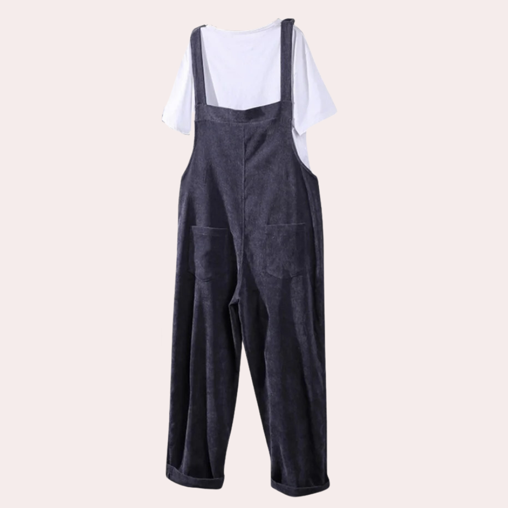 Casual corduroy summer jumpsuit for women