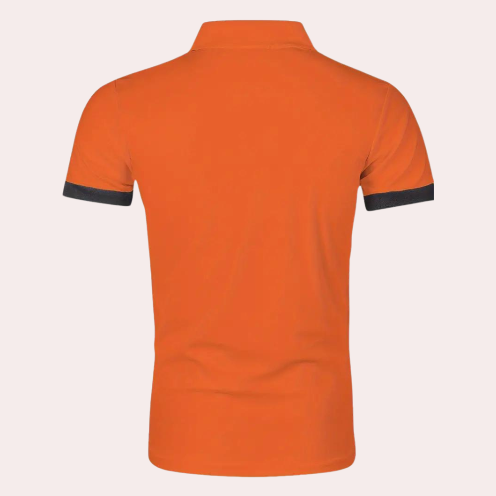 Stylish Orange Men's Polo Shirt for Summer
