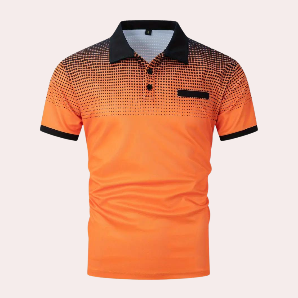 Stylish polo shirt with gradient for men - Perfect for summer