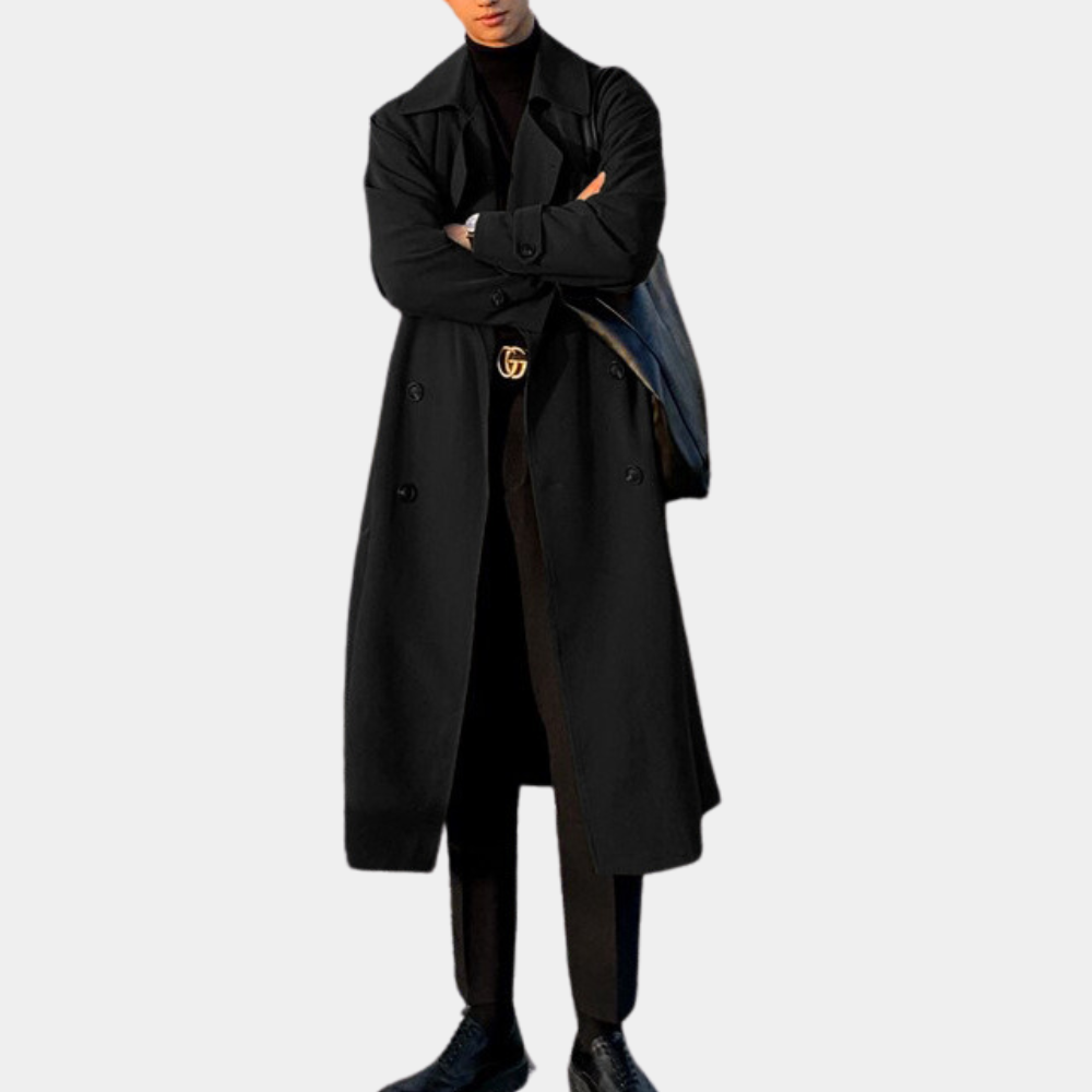 Stylish Long Trench Coat for Men - Perfect for Spring and Summer
