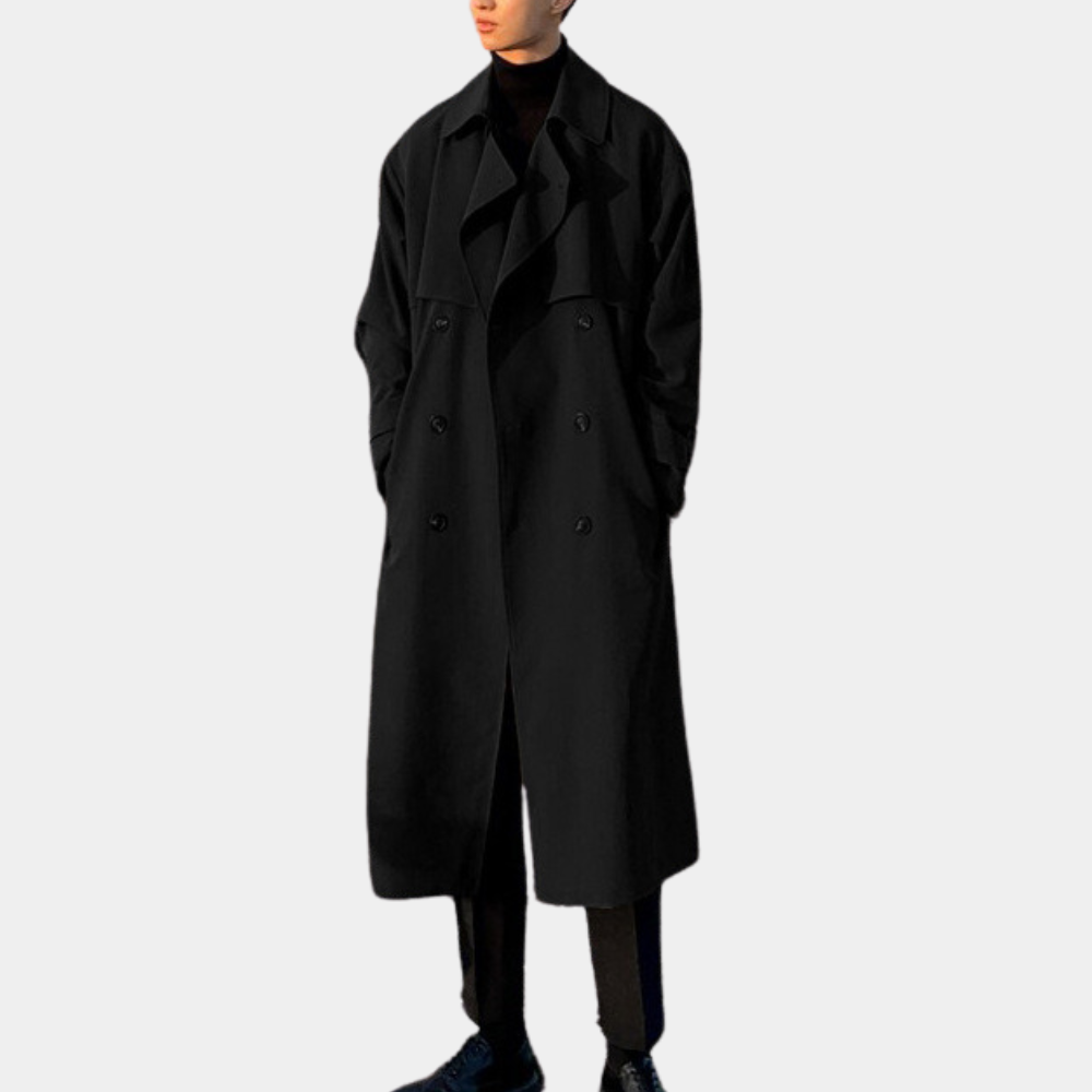 Stylish Long Trench Coat for Men - Perfect for Spring and Summer