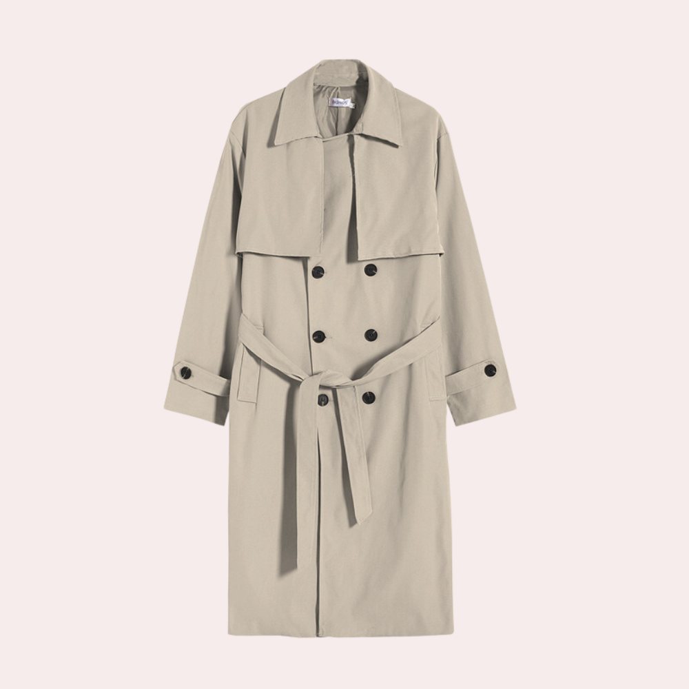 Stylish Long Trench Coat for Men - Perfect for Spring and Summer