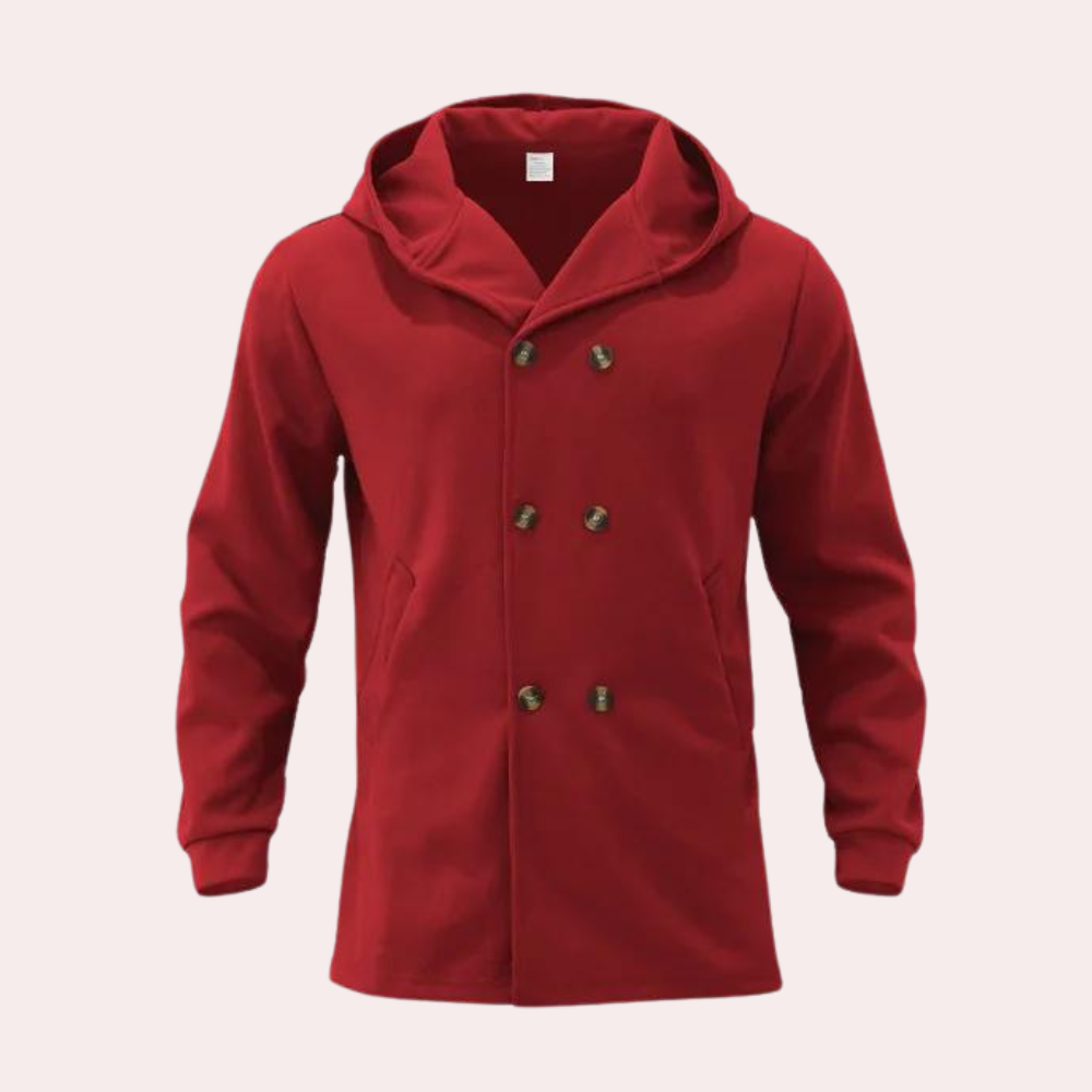 Casual trench coat for men with hood