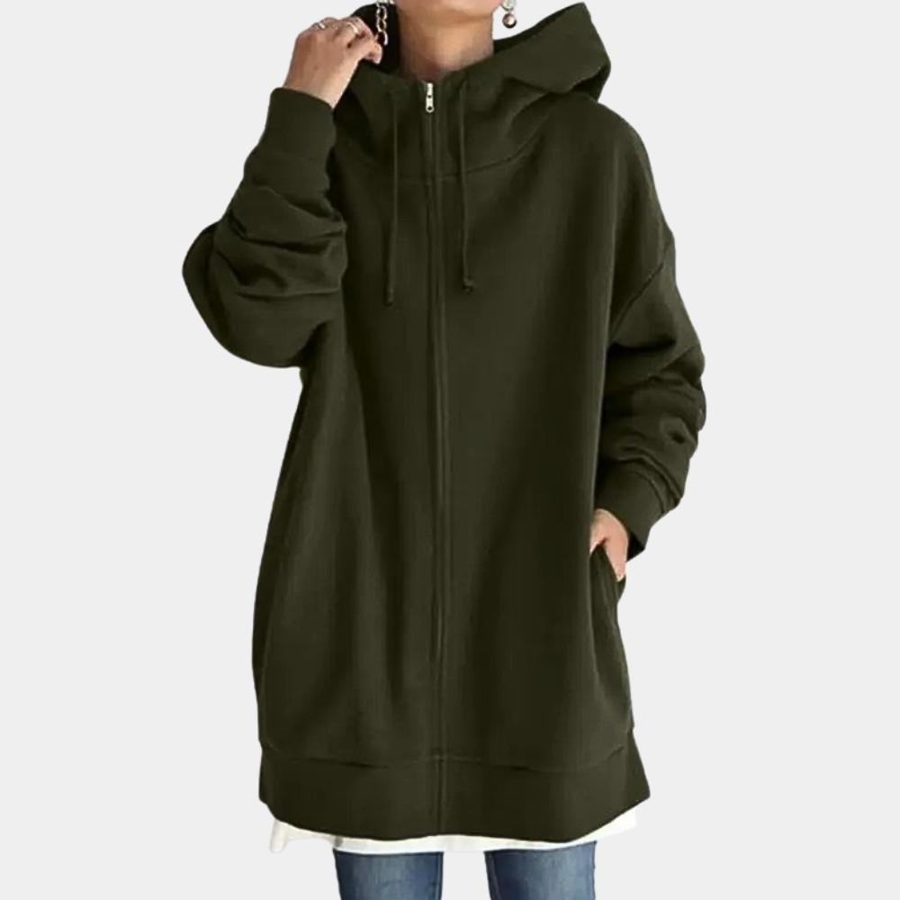 Stylish summer zip-up hoodie for women