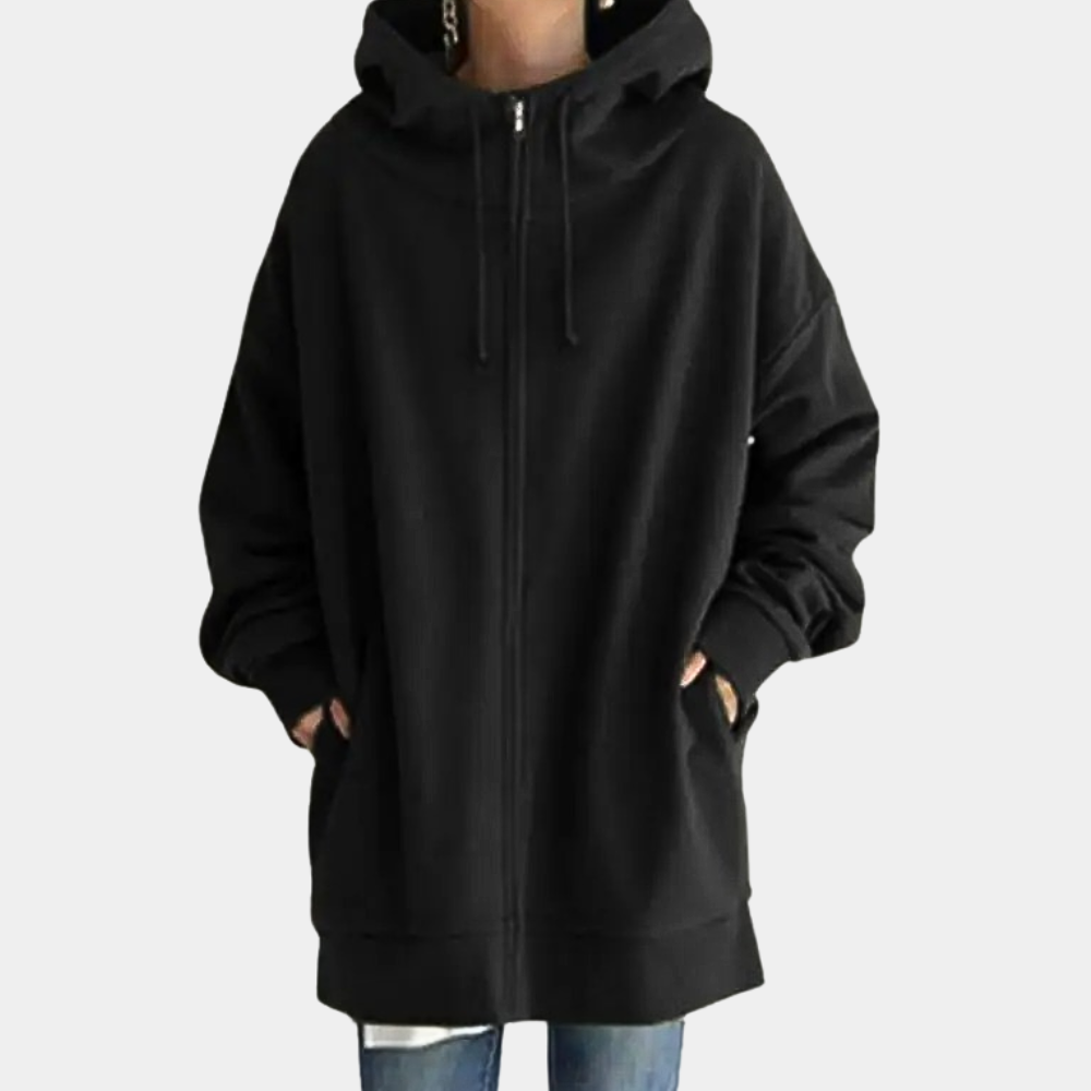 Stylish summer zip-up hoodie for women