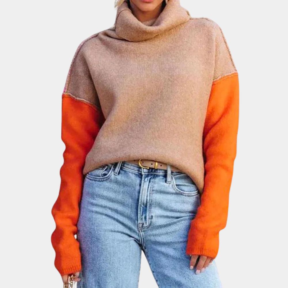 Summer Colour Block Sweater for Women