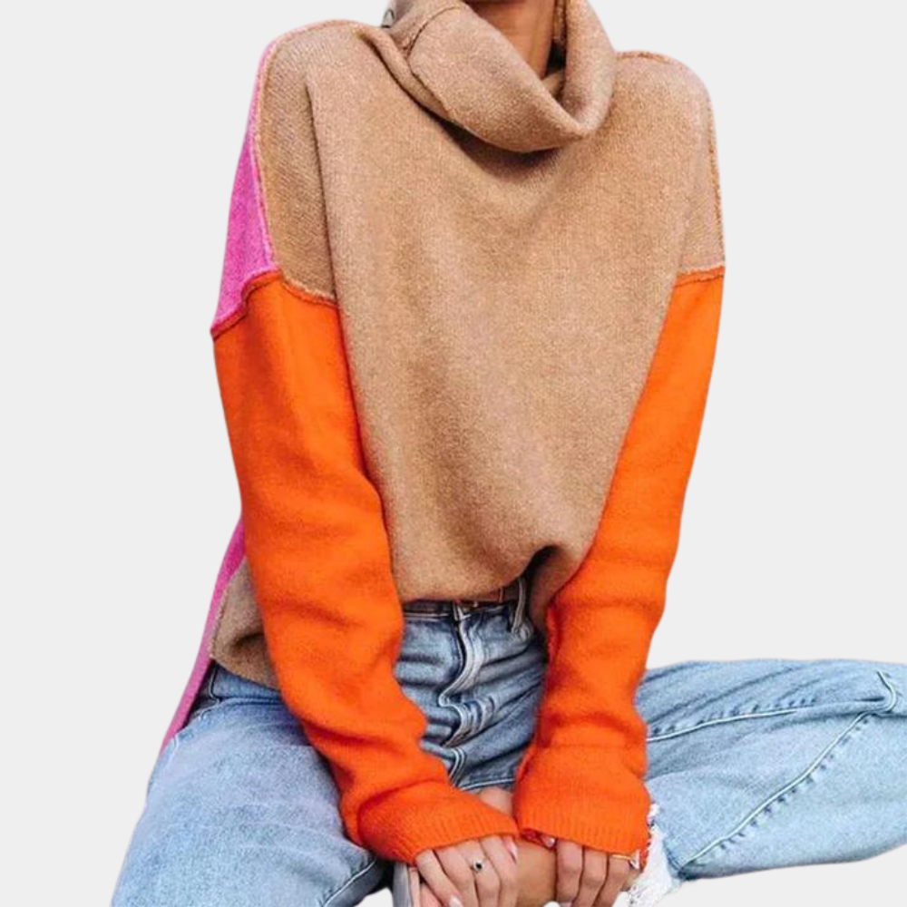 Summer Colour Block Sweater for Women