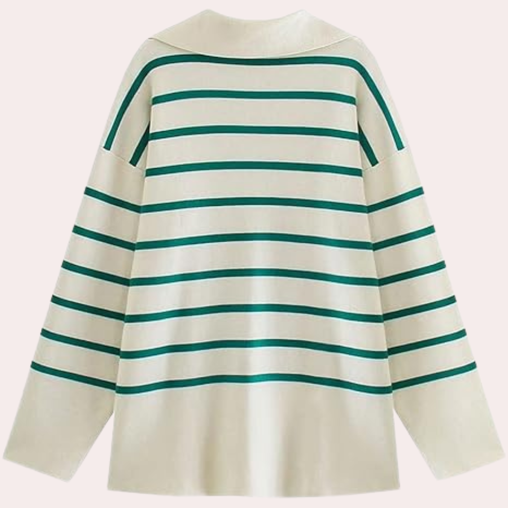 Striped Oversized Women's Jumper for Summer