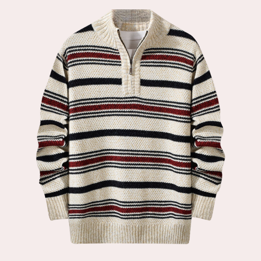 Bearach - Retro Striped Men's Sweater for Summer