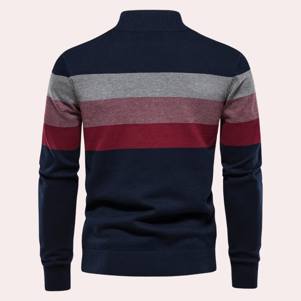 Trendy Striped Men's Sweater for Summer