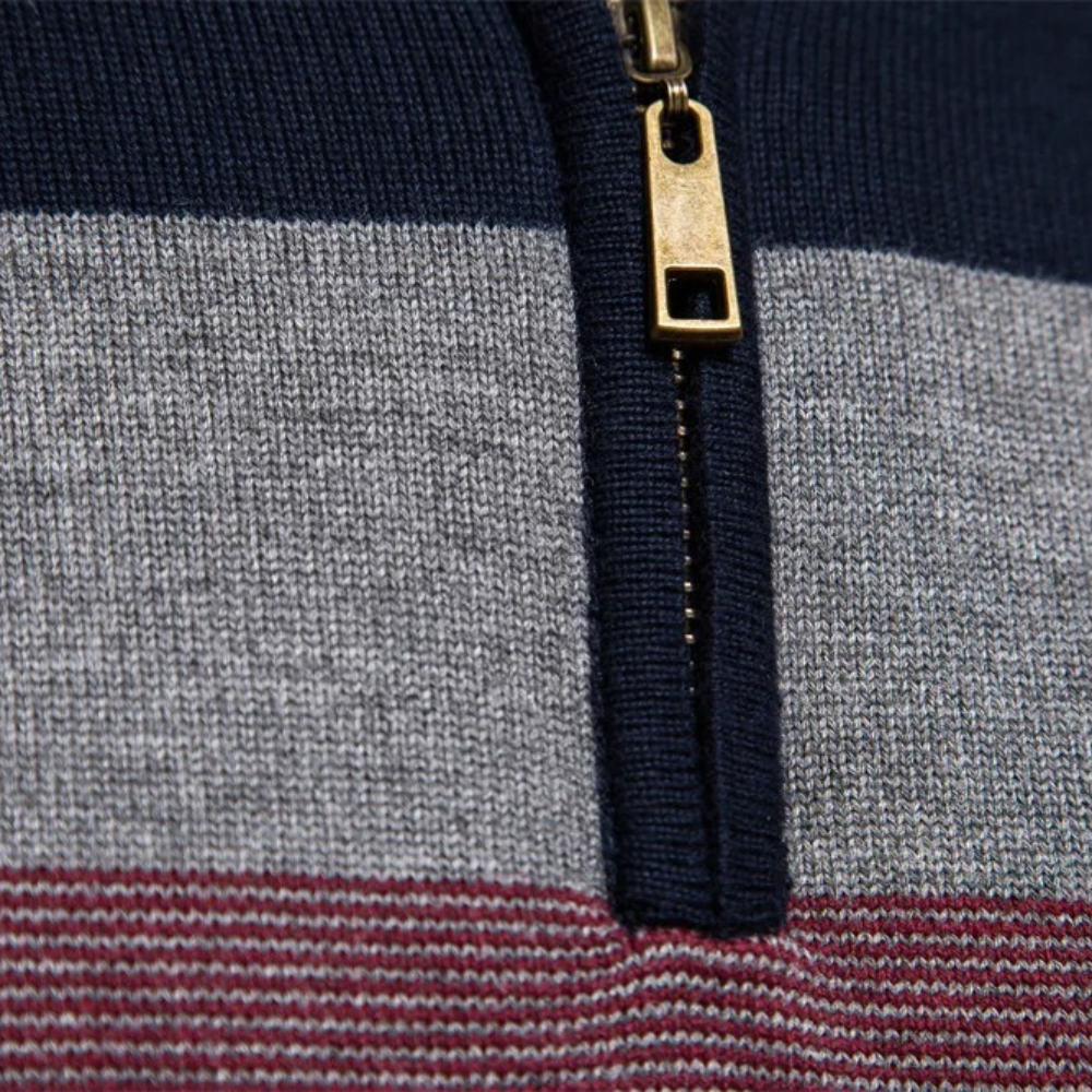 Trendy Striped Men's Sweater for Summer