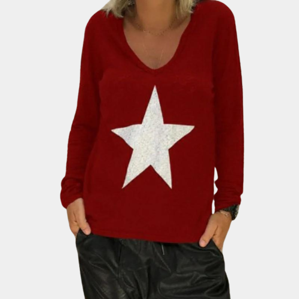 Allicen - Lightweight Summer Jumper for Women with V-Neck