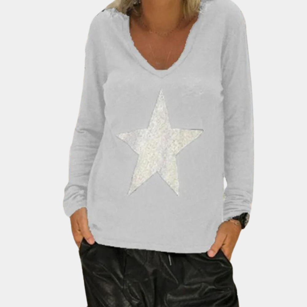 Allicen - Lightweight Summer Jumper for Women with V-Neck