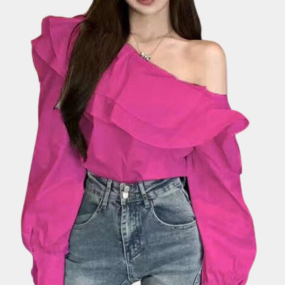 Alena - Elegant Off-Shoulder Summer Blouse for Women