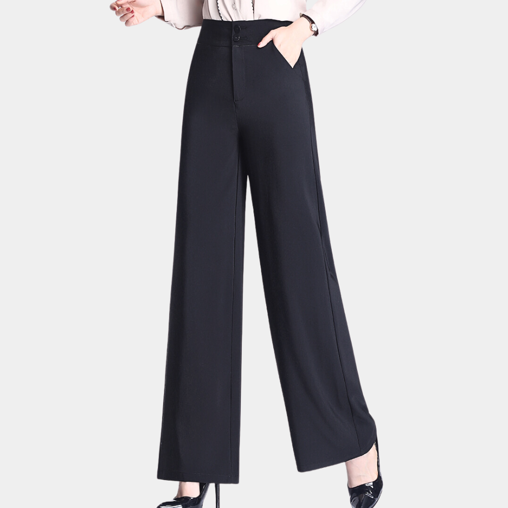 Weronika - Elegant High-Waisted Trousers with Wide Legs for Women - Summer Style