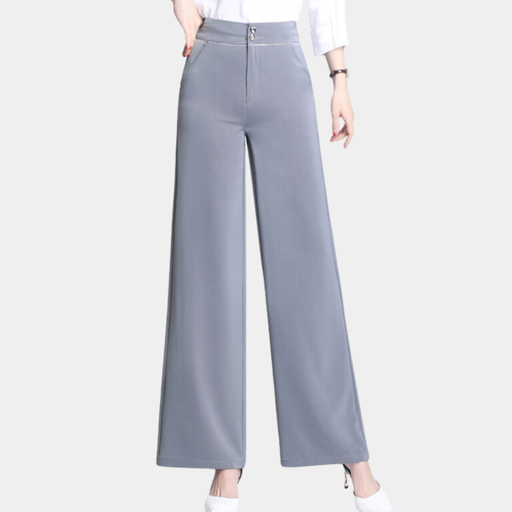 Weronika - Elegant High-Waisted Trousers with Wide Legs for Women - Summer Style